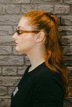 Load image into Gallery viewer, TANGERINE. Don't wait any longer—try on The VIZOR and see the world through a lens of style and protection. Order your pair today and discover the perfect balance between fashion-forward design and superior functionality.