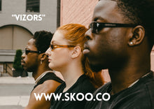 Load image into Gallery viewer, Don't wait any longer—try on The VIZOR and see the world through a lens of style and protection. Order your pair today and discover the perfect balance between fashion-forward design and superior functionality.